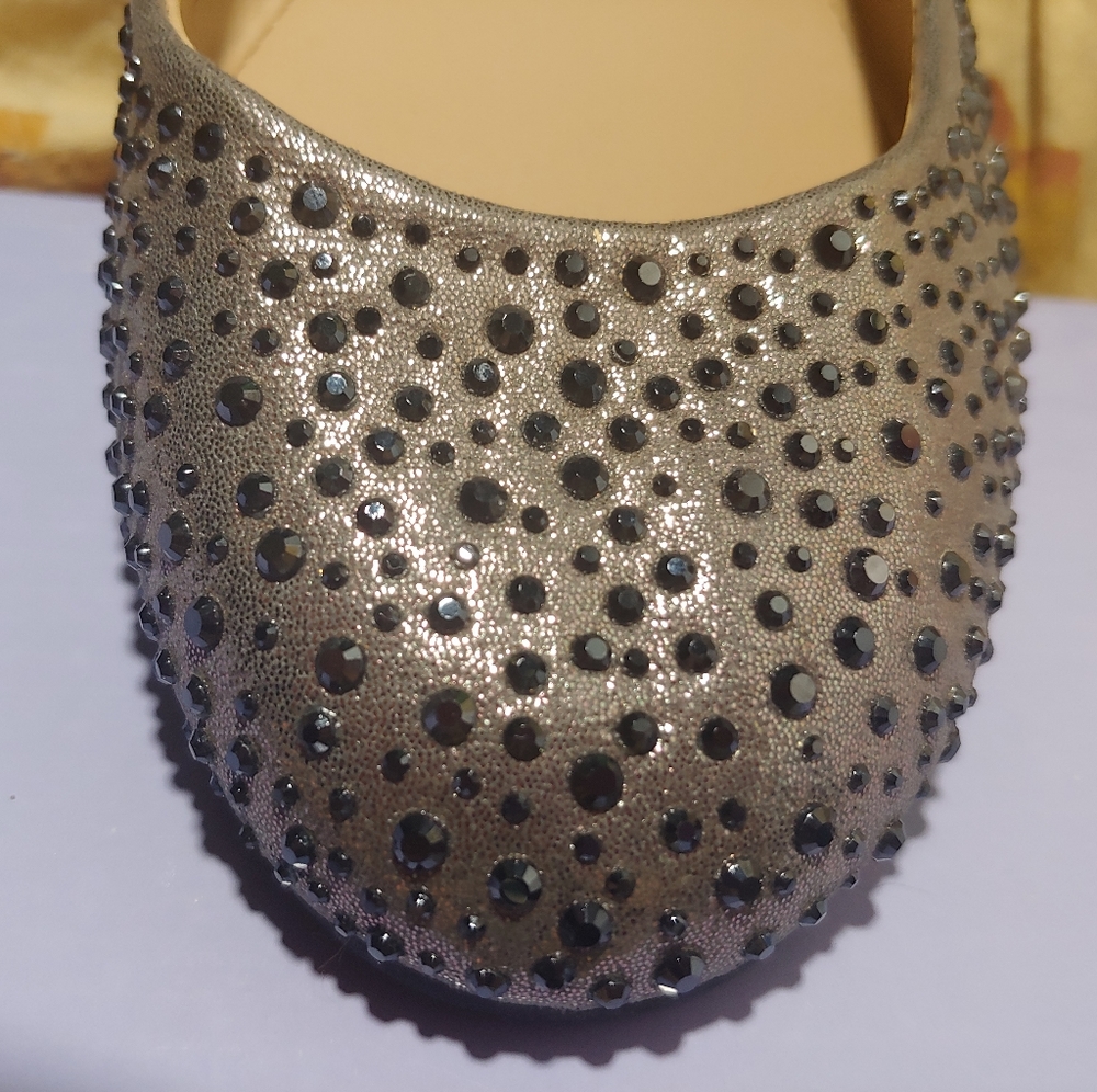 MIA Jeweled Metallic Ballet Flats 9M Gold